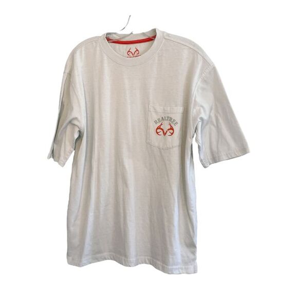 Realtree Graphic Tee Light Mint Green Short Sleeve Crewneck Pocket Stitched L - Picture 1 of 4